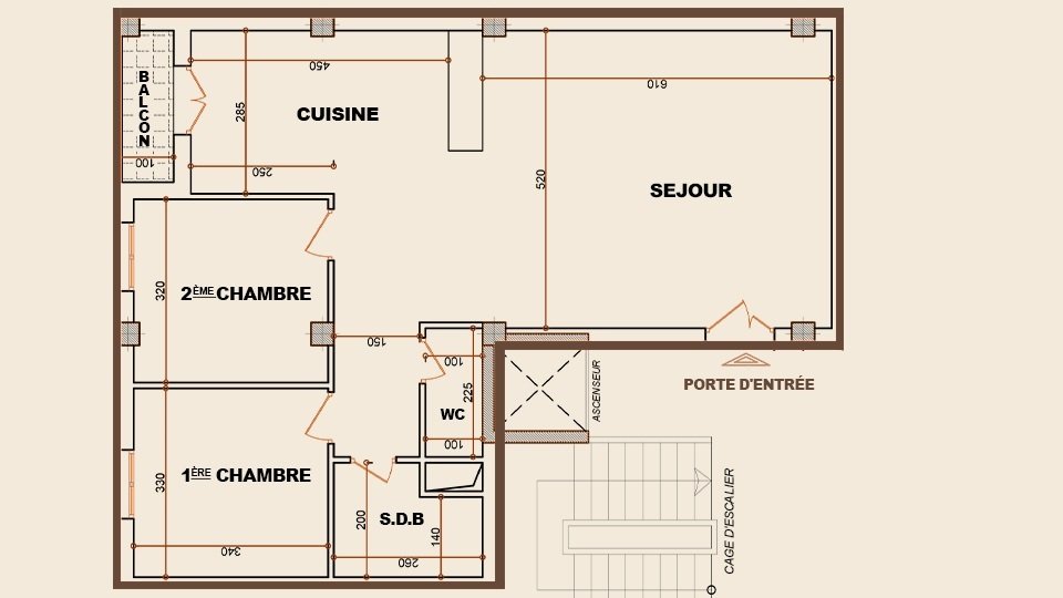 01.PLAN F3 – 89m² (Résidence AL MANDARA)