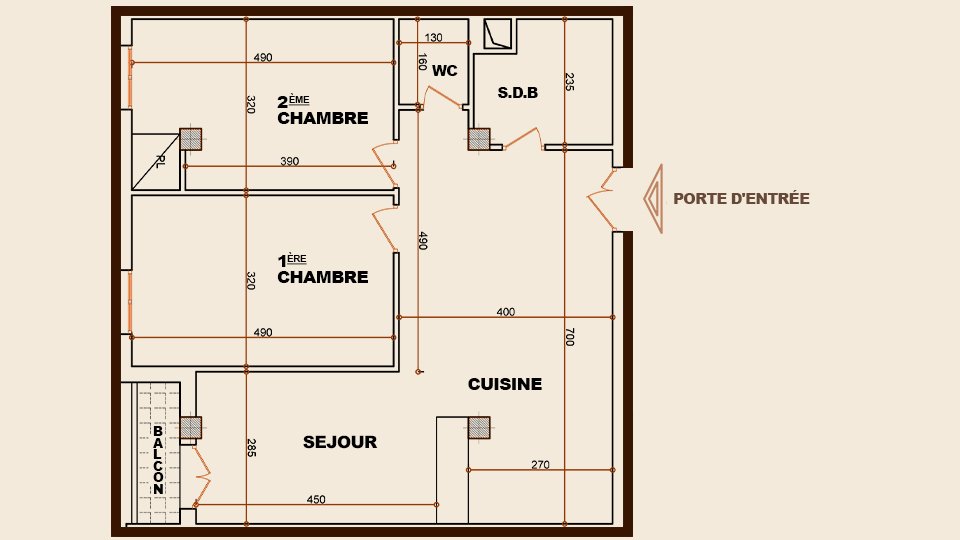 PLAN F3 – 80,64m² (Résidence AL MANDARA)
