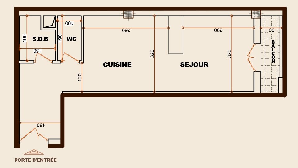 PLAN STUDIO – 40,45m² (Résidence AL MANDARA)